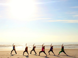 Beach yoga and wellness session